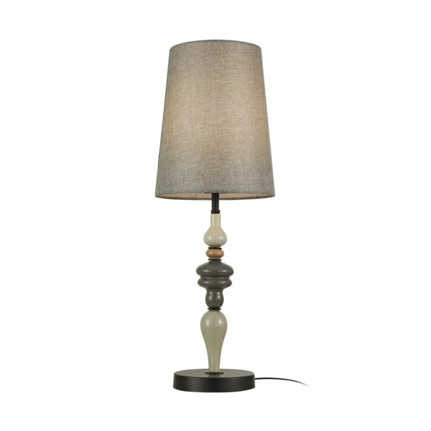 Abażurowa, elegancka lampka do salonu TB-22374A-BK NEROM | Kaja*Sklep Kaja Shop