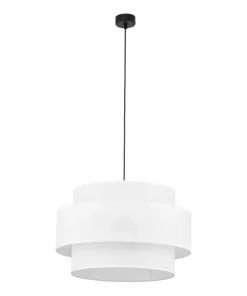 Abażurowa lampa wisząca do sypialni TK 5363 CALISTO WHITE | Kaja*Sklep Kaja Store