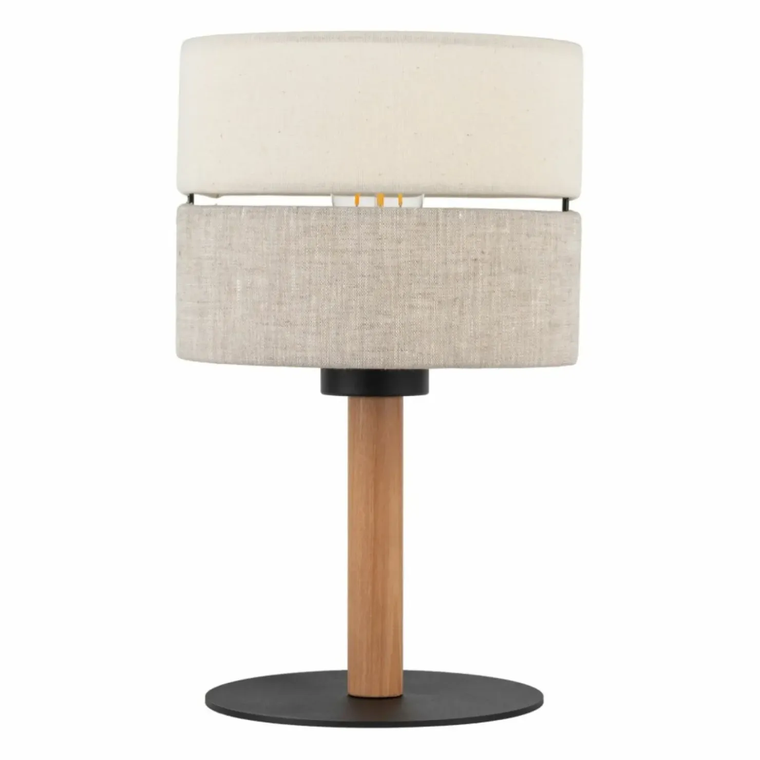 Abażurowa lampka stołowa w stylu naturalnym TK 5596 z serii ECO | Kaja*Sklep Kaja Cheap