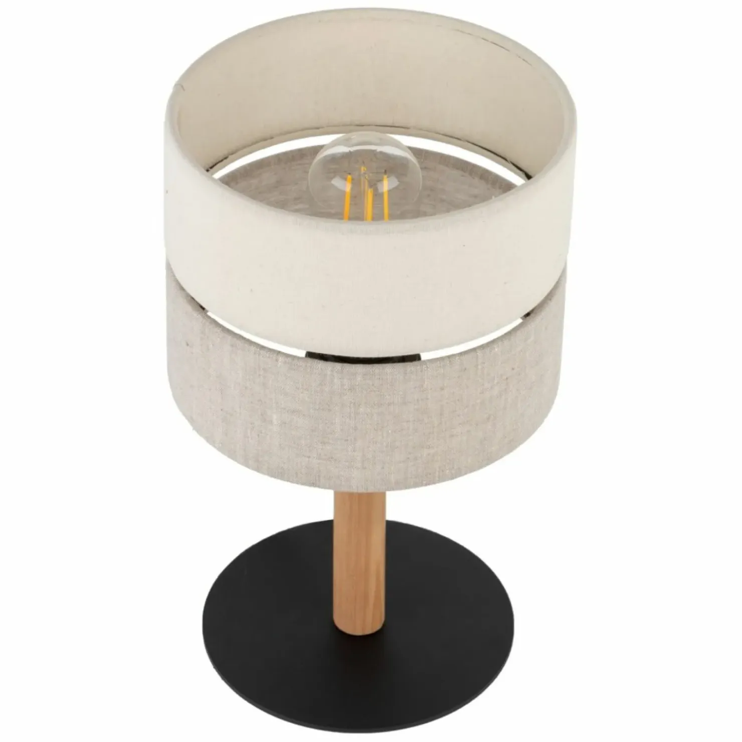 Abażurowa lampka stołowa w stylu naturalnym TK 5596 z serii ECO | Kaja*Sklep Kaja Cheap