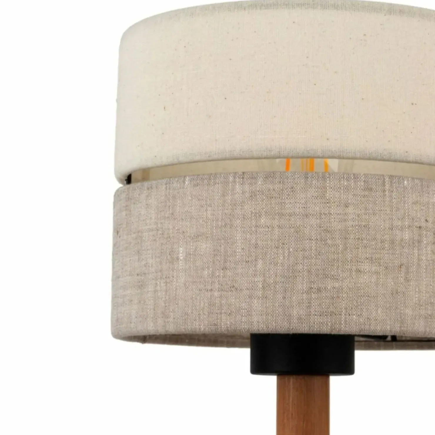 Abażurowa lampka stołowa w stylu naturalnym TK 5596 z serii ECO | Kaja*Sklep Kaja Cheap