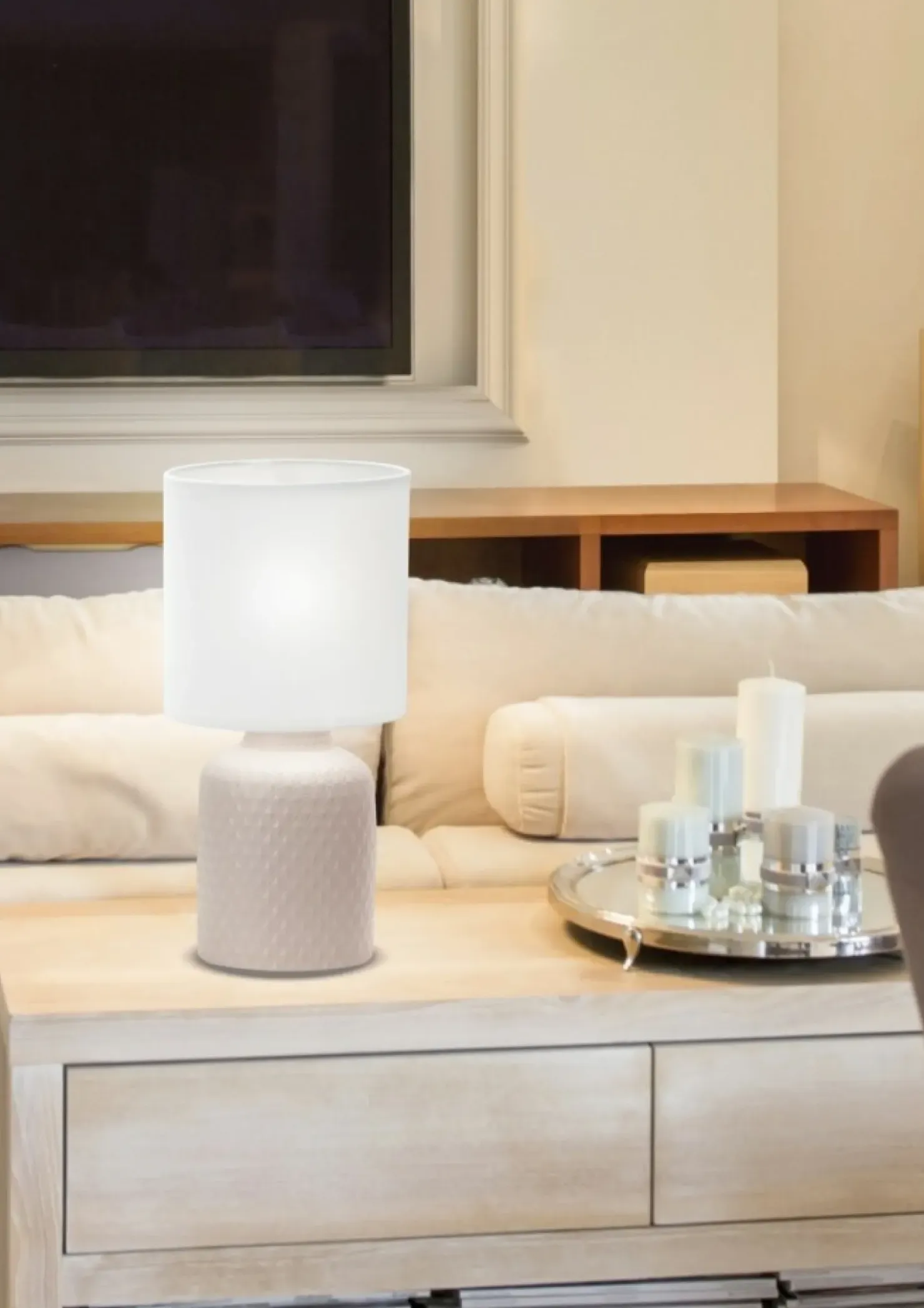 Abażurowa lampka w stylu skandynawskim 41-79879 INER | Kaja*Sklep Kaja Best Sale