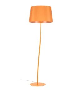 Abażurowa, pomarańczowa lampa stojąca TK 6644 NICOLA | Kaja*Sklep Kaja Cheap