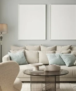 Abażurowa, prosta lampa stojąca do salonu FL-22374A-BK NEROM | Kaja*Sklep Kaja Discount
