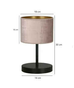 Abażurowa, stylowa lampka na szafkę nocną 1053/LN1 HILDE | Kaja*Sklep Kaja Clearance