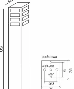 Aluminiowa lampa ogrodowa, stojąca RADO III 2 AL z serii RADO III | Kaja Oświetl*Sklep Kaja Best Sale