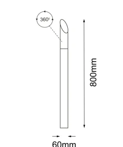 Antracytowa, prosta lampa ogrodowa 80cm ANT 9920 SAGA | Kaja*Sklep Kaja Best Sale
