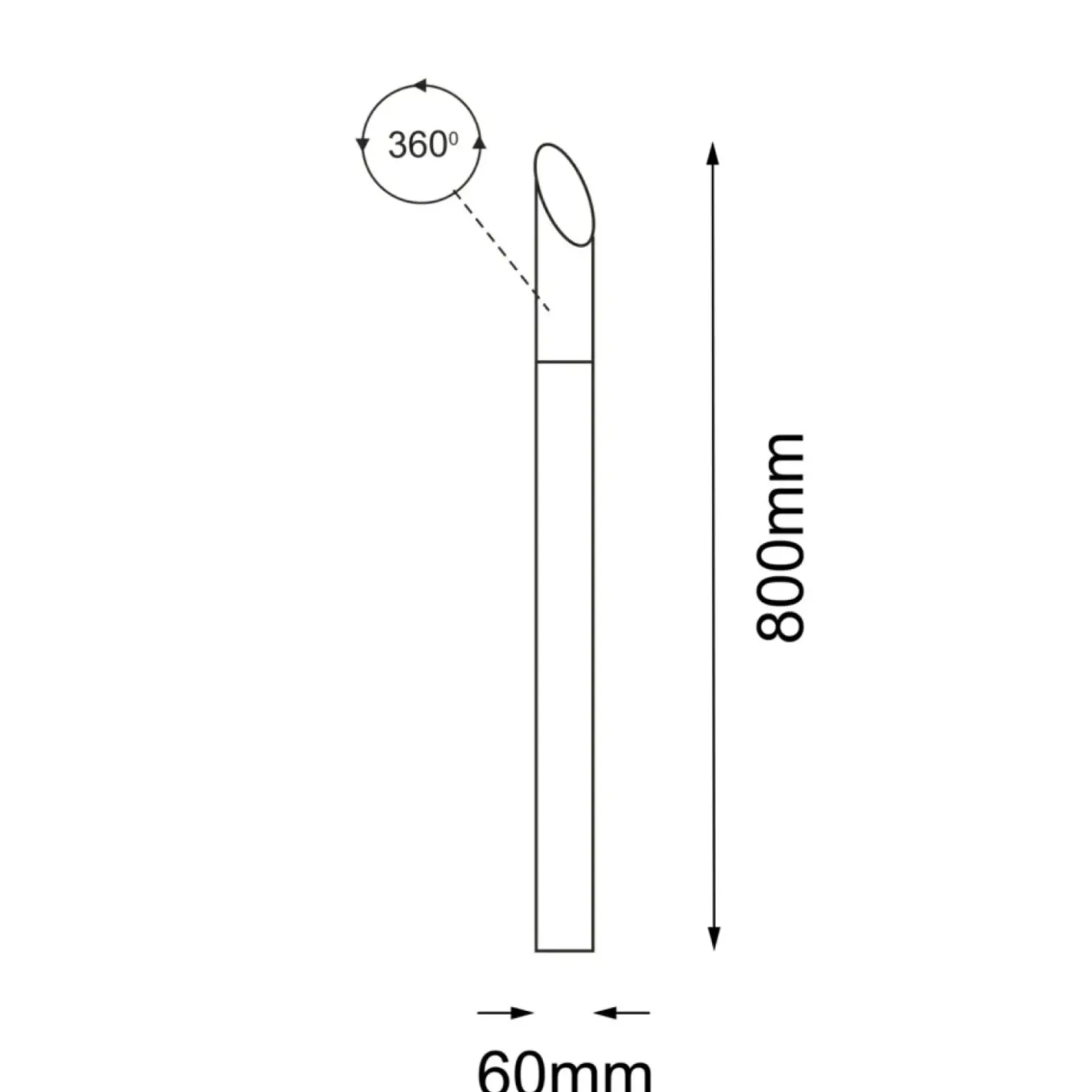 Antracytowa, prosta lampa ogrodowa 80cm ANT 9920 SAGA | Kaja*Sklep Kaja Best Sale