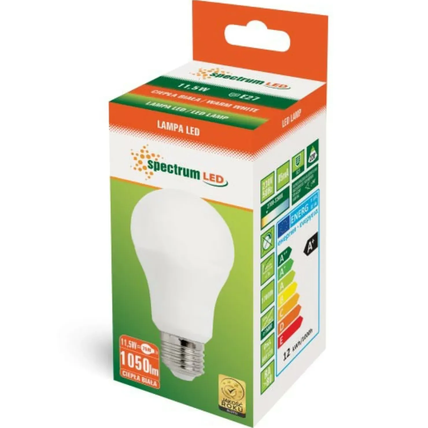 Żarówka LED E27 ciepła barwa 11,5W SpectrumLED 13910 | Kaja*Sklep Kaja Online