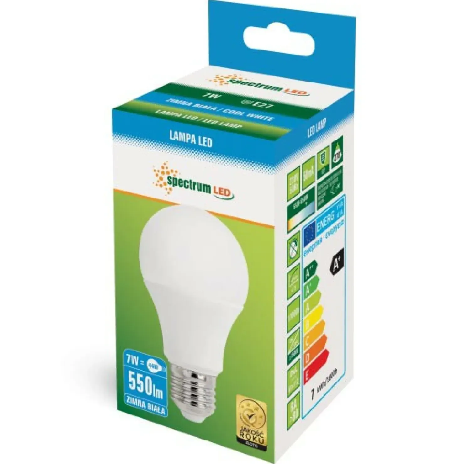 Żarówka LED na duży gwint E27 zimna 7W SpectrumLED 13899 | Kaja*Sklep Kaja Flash Sale