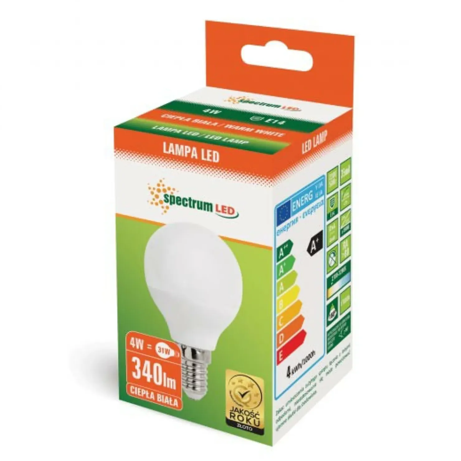 Żarówka mleczna ciepła LED E14 4W SpectrumLED 13030 | Kaja Oświetlenie*Sklep Kaja New