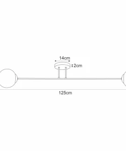 Sale Sklep Kaja Asymetryczna lampa sufitowa ze złotym podkloszem K-5315 z serii ELMO