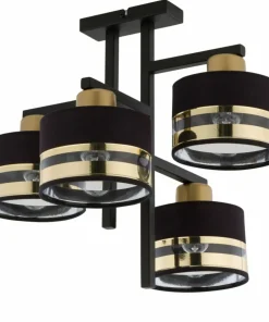 Outlet Sklep Kaja Asymetryczna lampa z czarno-złotymi abażurami SIG 32145 z serii PRO