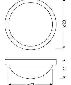 Łazienkowa lampa sufitowa plafon ⌀28cm 11-96916 RODA | Kaja*Sklep Kaja Cheap