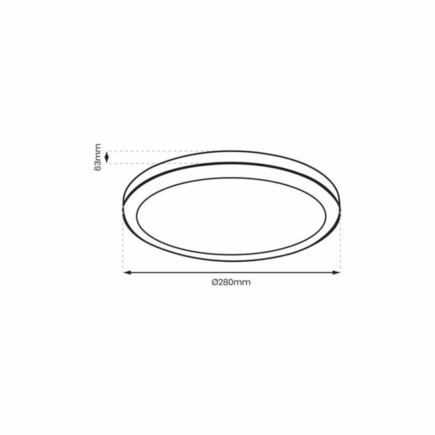 Łazienkowy plafon LED neutralne światło ⌀26cm EKP0472 VERA | Kaja*Sklep Kaja Store