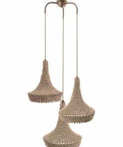 Flash Sale Sklep Kaja Beżowa, pleciona lampa do salonu boho ANT 5180 MAHAKA | Kaja