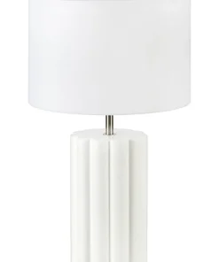 Biała elegancka lampka nocna z abażurem 108220 | Kaja Oświetlenie*Sklep Kaja Best Sale