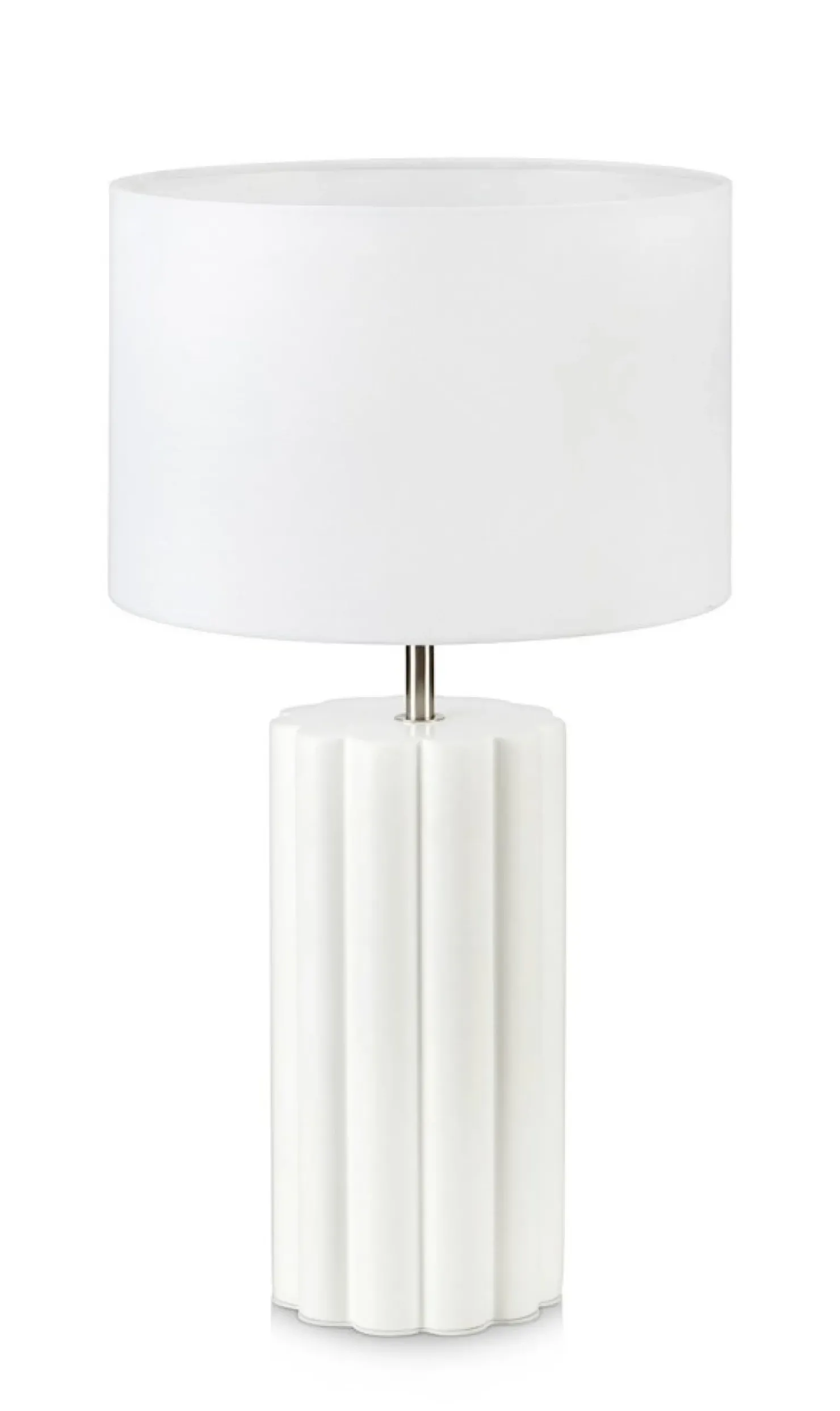 Biała elegancka lampka nocna z abażurem 108220 | Kaja Oświetlenie*Sklep Kaja Best Sale