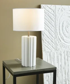 Biała elegancka lampka nocna z abażurem 108220 | Kaja Oświetlenie*Sklep Kaja Best Sale