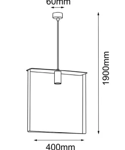Best Sklep Kaja Biała, geometryczna lampa wisząca 40x40cm ANT 5157 ORTIGA | Kaja