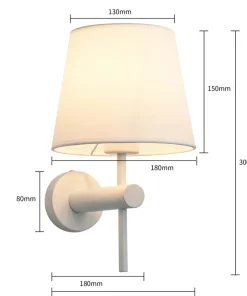 Biała, klasyczna lampa ścienna LP-1133/1W WH TIVOLI | Kaja Oświetlenie*Sklep Kaja Hot