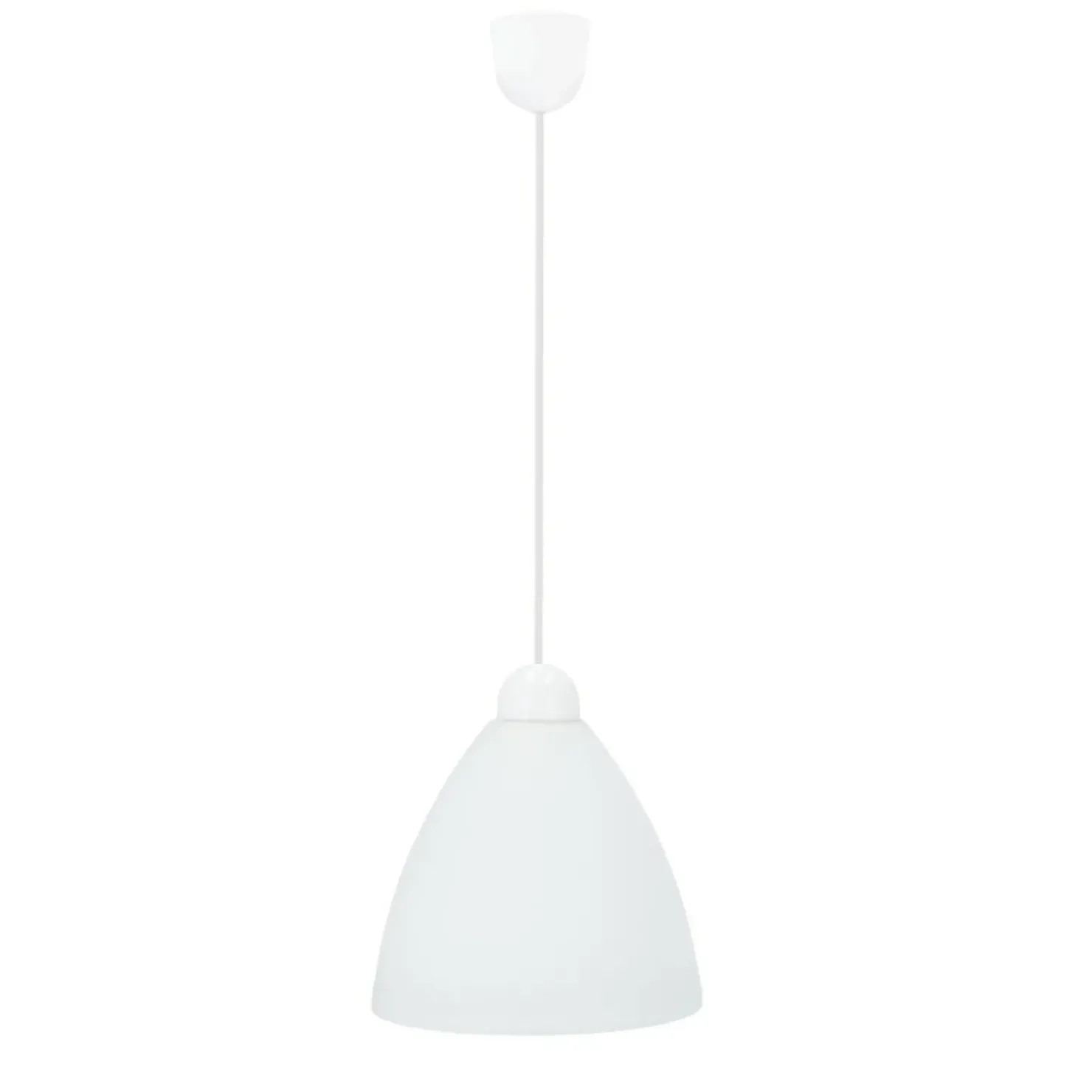 Biała, klasyczna lampa wisząca z kloszem 31-16287 z serii MENTI | Kaja*Sklep Kaja Sale