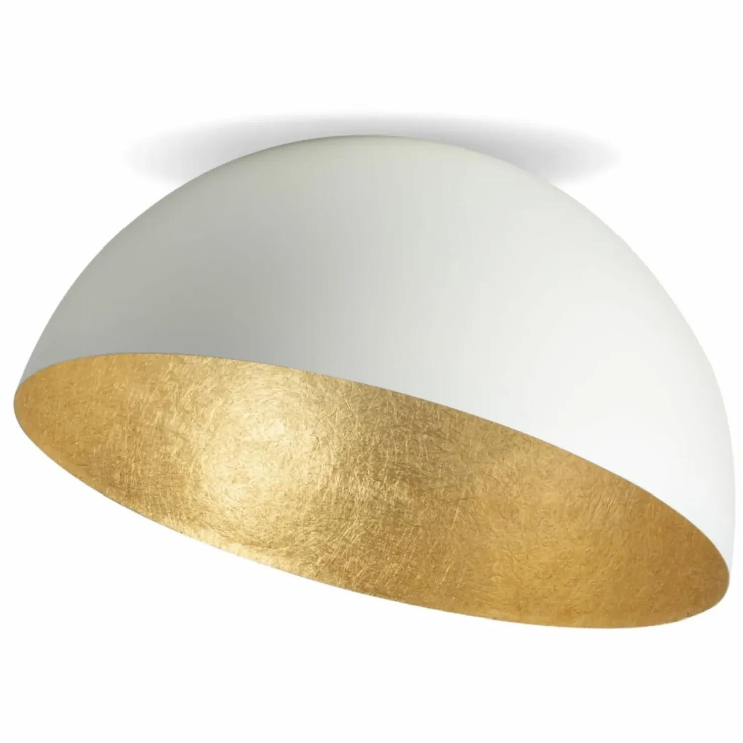 Outlet Sklep Kaja Biała kopuła sufitowa ze złotym środkiem SIG 32465 - SFERA 50 B/ZŁ