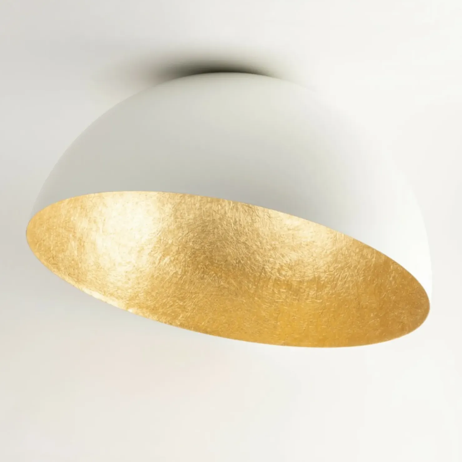 Outlet Sklep Kaja Biała kopuła sufitowa ze złotym środkiem SIG 32465 - SFERA 50 B/ZŁ