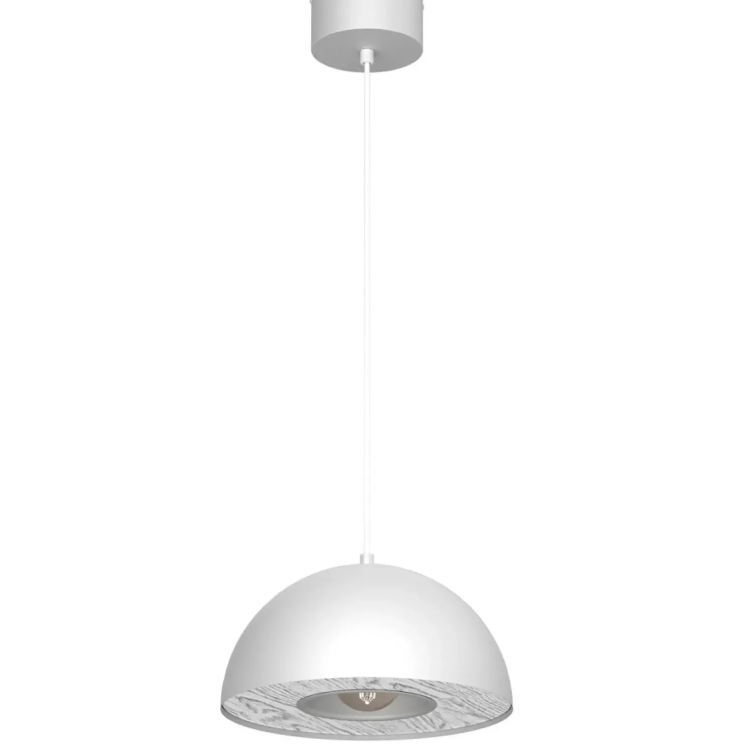 Best Sale Sklep Kaja Biała, kopułowa lampa wisząca do kuchni ⌀28cm LX 4527 ELGUND | Kaja