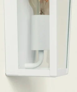 Biała lampa ścienna na elewację ABR-KZN-B-E27 GARDENA MODERNO | Kaja*Sklep Kaja Cheap