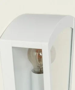 Biała lampa ścienna na elewację ABR-KZN-B-E27 GARDENA MODERNO | Kaja*Sklep Kaja Cheap