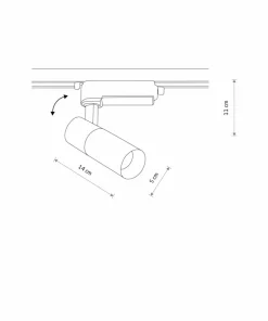 Biała lampa LED do szyny jednofazowej 10373 PROFILE TINOS LED | Kaja*Sklep Kaja Best Sale