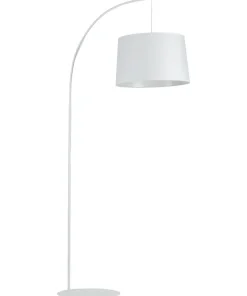 Biała lampa podłogowa do salonu i sypialni TK 5416 ORTA | Kaja*Sklep Kaja Discount