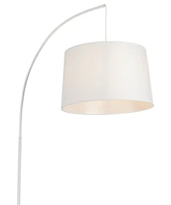 Biała lampa podłogowa do salonu i sypialni TK 5416 ORTA | Kaja*Sklep Kaja Discount