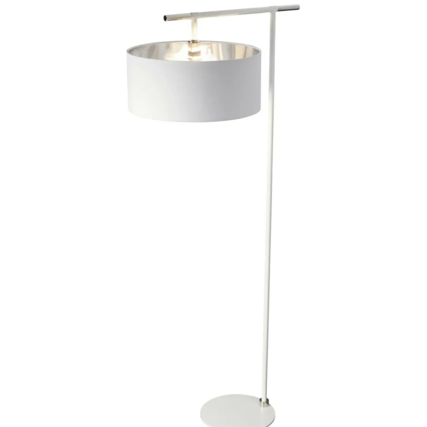 Biała lampa podłogowa z abażurem BALANCE-FL-WPN z serii BALANCE*Sklep Kaja Shop