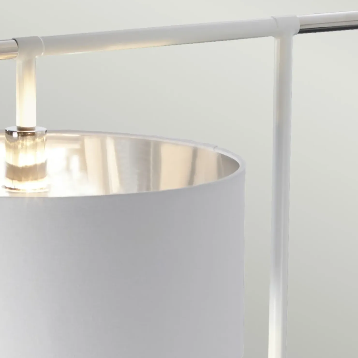Biała lampa podłogowa z abażurem BALANCE-FL-WPN z serii BALANCE*Sklep Kaja Shop