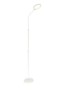 Biała lampa podłogowa ze światłem LED ZM SM-609-WH PODŁOGOWA | Kaja*Sklep Kaja Best
