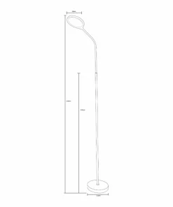 Biała lampa podłogowa ze światłem LED ZM SM-609-WH PODŁOGOWA | Kaja*Sklep Kaja Best
