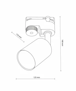 Biała lampa reflektor do listwy 1-fazowej TK 5686 TRACER | Kaja*Sklep Kaja Best