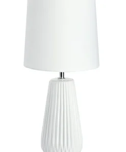 Biała lampa stołowa z abażurem mały gwint 106623 | Kaja Oświetlenie*Sklep Kaja Outlet