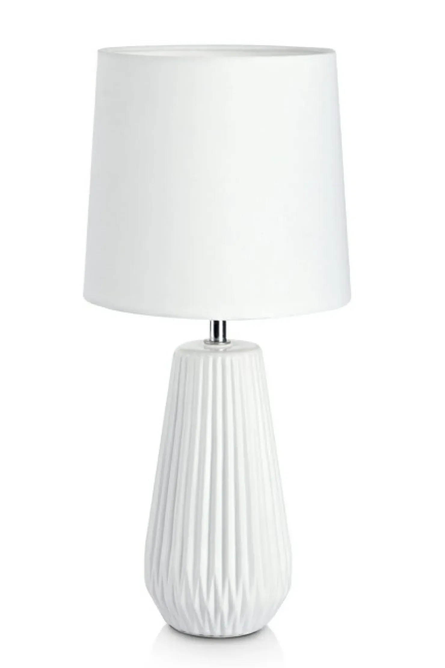 Biała lampa stołowa z abażurem mały gwint 106623 | Kaja Oświetlenie*Sklep Kaja Outlet
