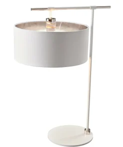 Biała lampa stołowa z abażurem BALANCE-TL-WPN z serii BALANCE*Sklep Kaja Store