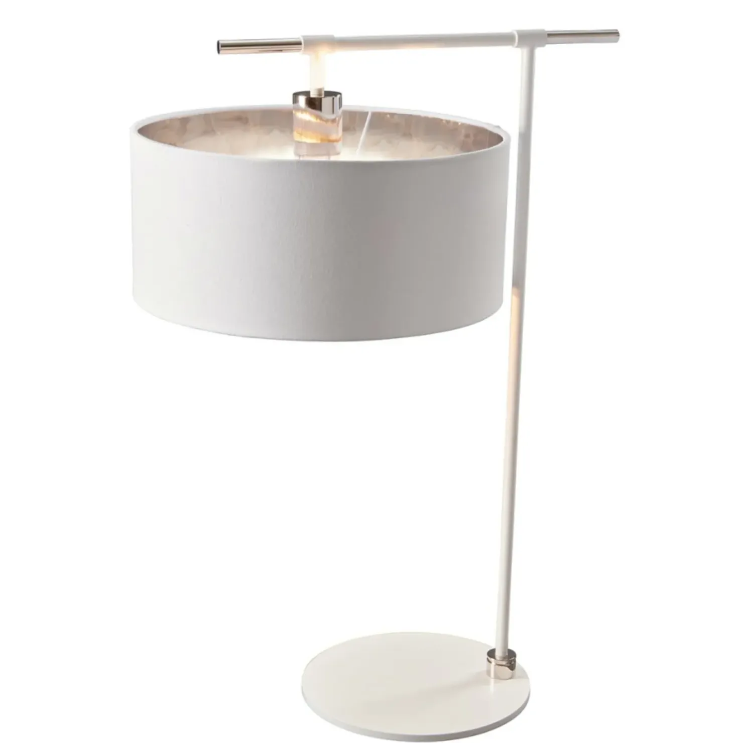 Biała lampa stołowa z abażurem BALANCE-TL-WPN z serii BALANCE*Sklep Kaja Store