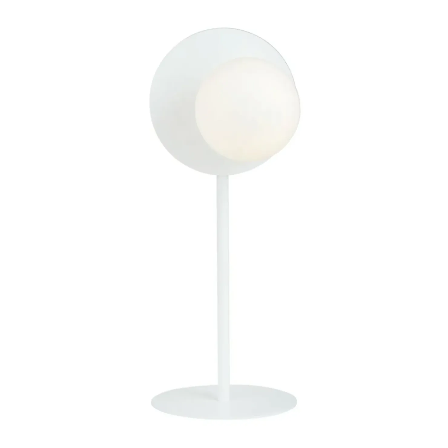 Biała lampa stołowa z m kloszem - dekoracja 1189/LN z serii OSLO*Sklep Kaja Outlet