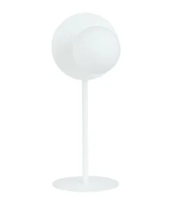 Biała lampa stołowa z m kloszem - dekoracja 1189/LN z serii OSLO*Sklep Kaja Outlet