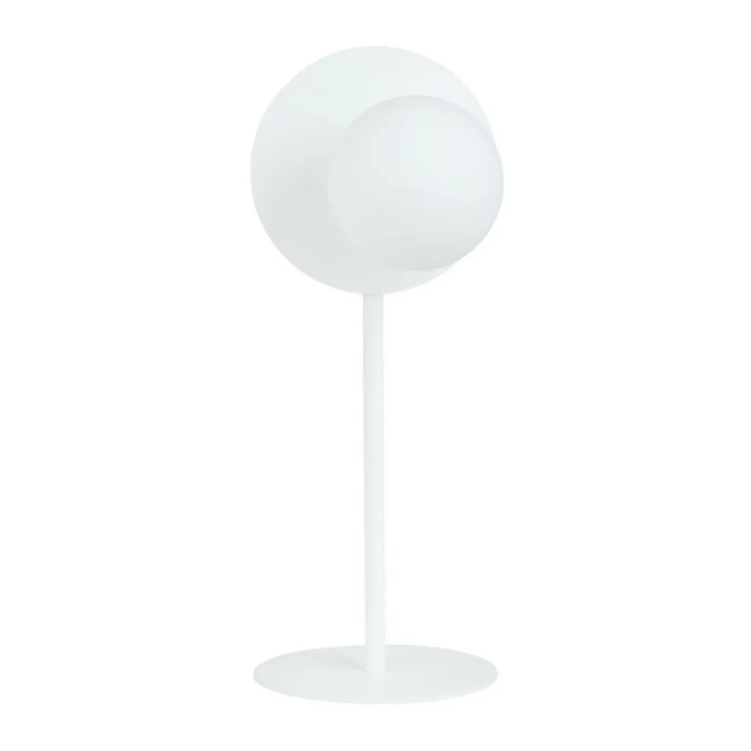 Biała lampa stołowa z m kloszem - dekoracja 1189/LN z serii OSLO*Sklep Kaja Outlet