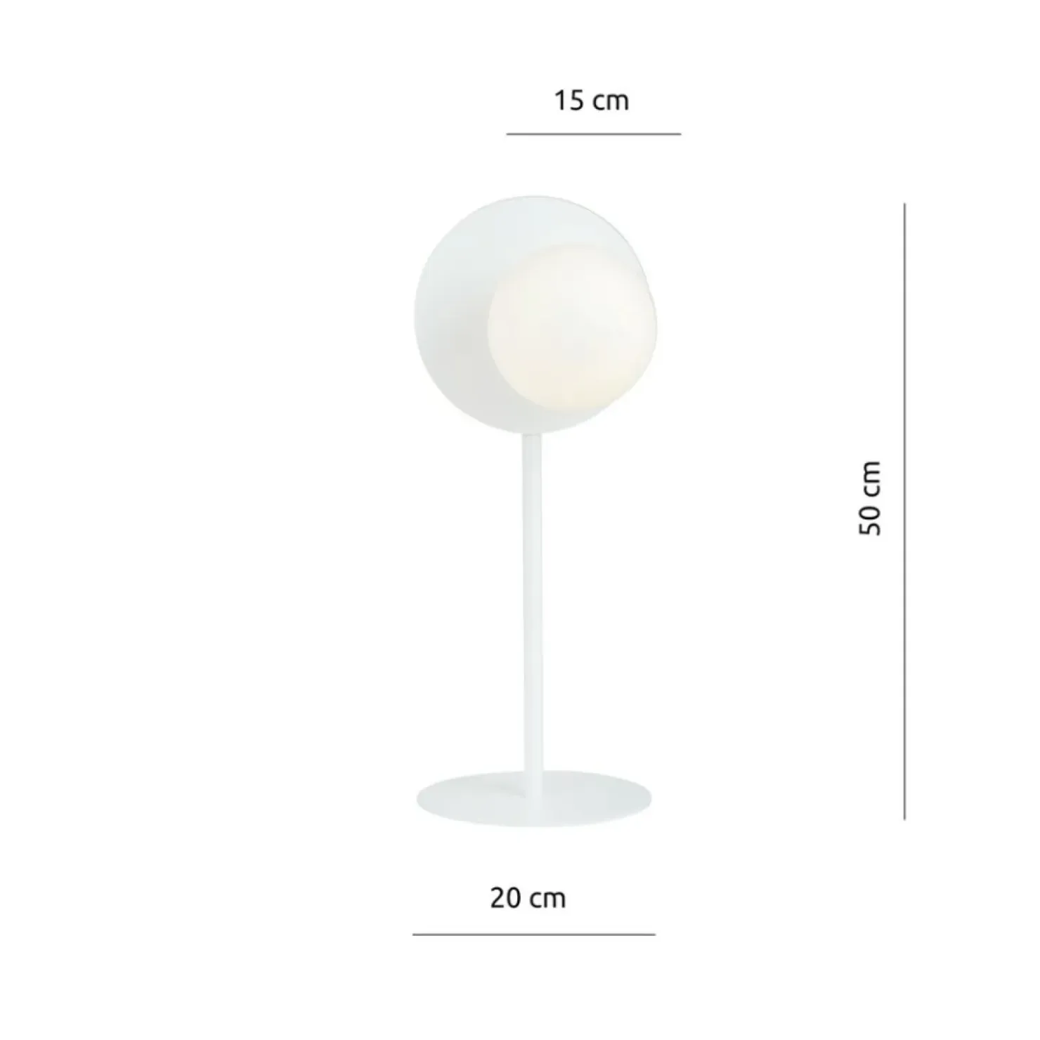 Biała lampa stołowa z m kloszem - dekoracja 1189/LN z serii OSLO*Sklep Kaja Outlet
