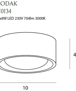 Biała lampa sufitowa o średnicy 10cm MX C0134 KODAK | Kaja Oświetlenie*Sklep Kaja Online