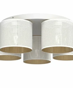 Store Sklep Kaja Biała lampa sufitowa z pięcioma abażurami LX 5263 z serii LOFT SHADE