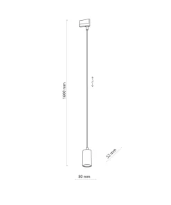 Biała lampa wisząca do 3-fazowej listwy TK 4845 TRACER 3 | Kaja*Sklep Kaja Shop